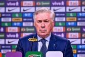 Carlo Ancelotti, selecionador do Brasil, em conferência de imprensa