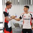 Echeverri e Palhinha, médios do Benfica (foto: SL Benfica)