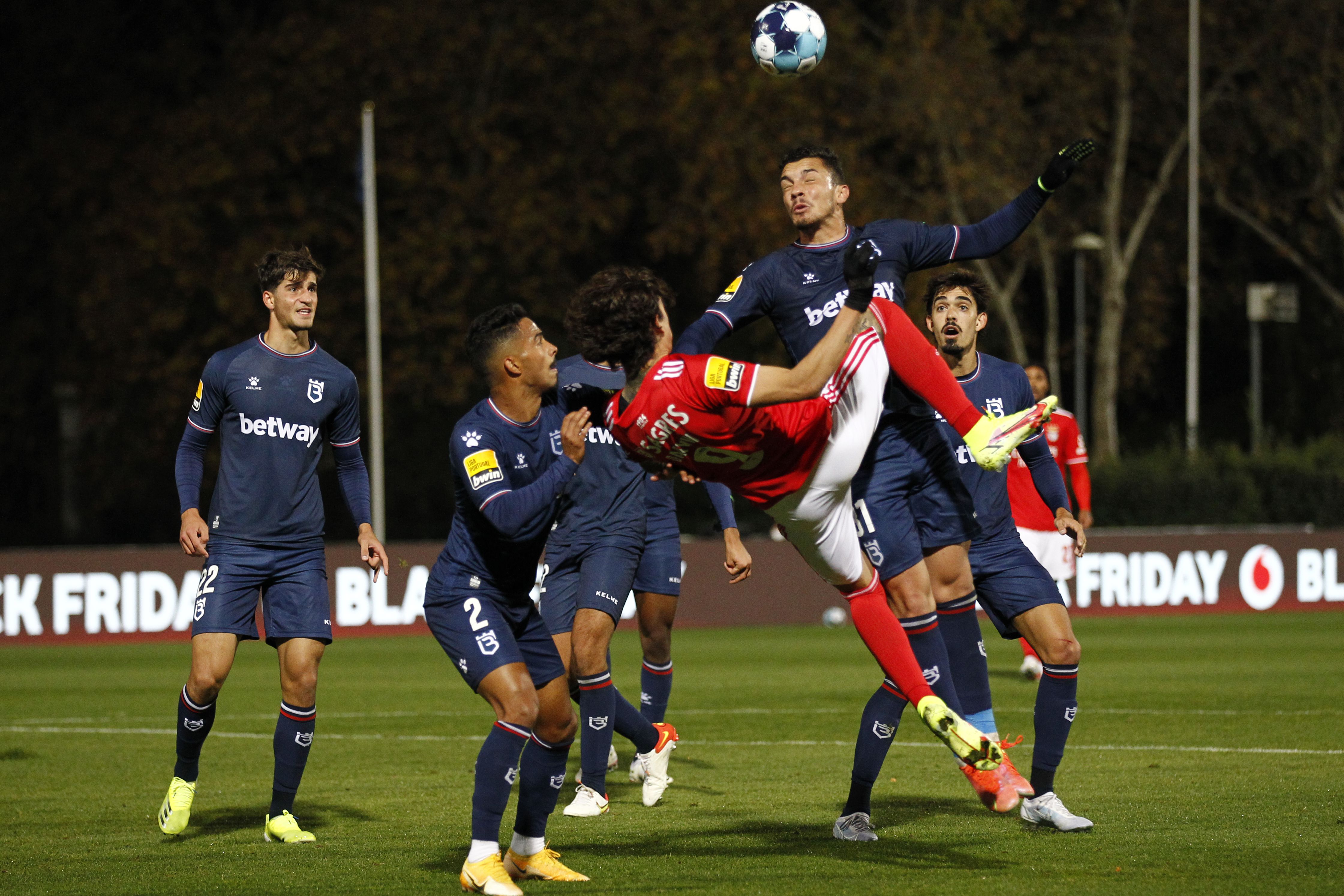 B SAD-Benfica, 2021: Darwin Núñez tenta o pontapé de bicicleta