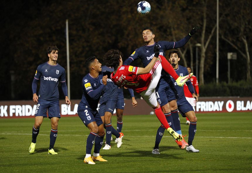 B SAD-Benfica, 2021: Darwin Núñez tenta o pontapé de bicicleta