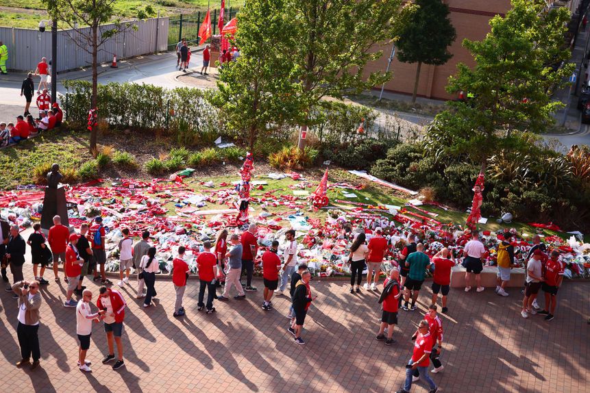 Memorial de Diogo Jota em agosto, em Liverpool - Foto: Imago