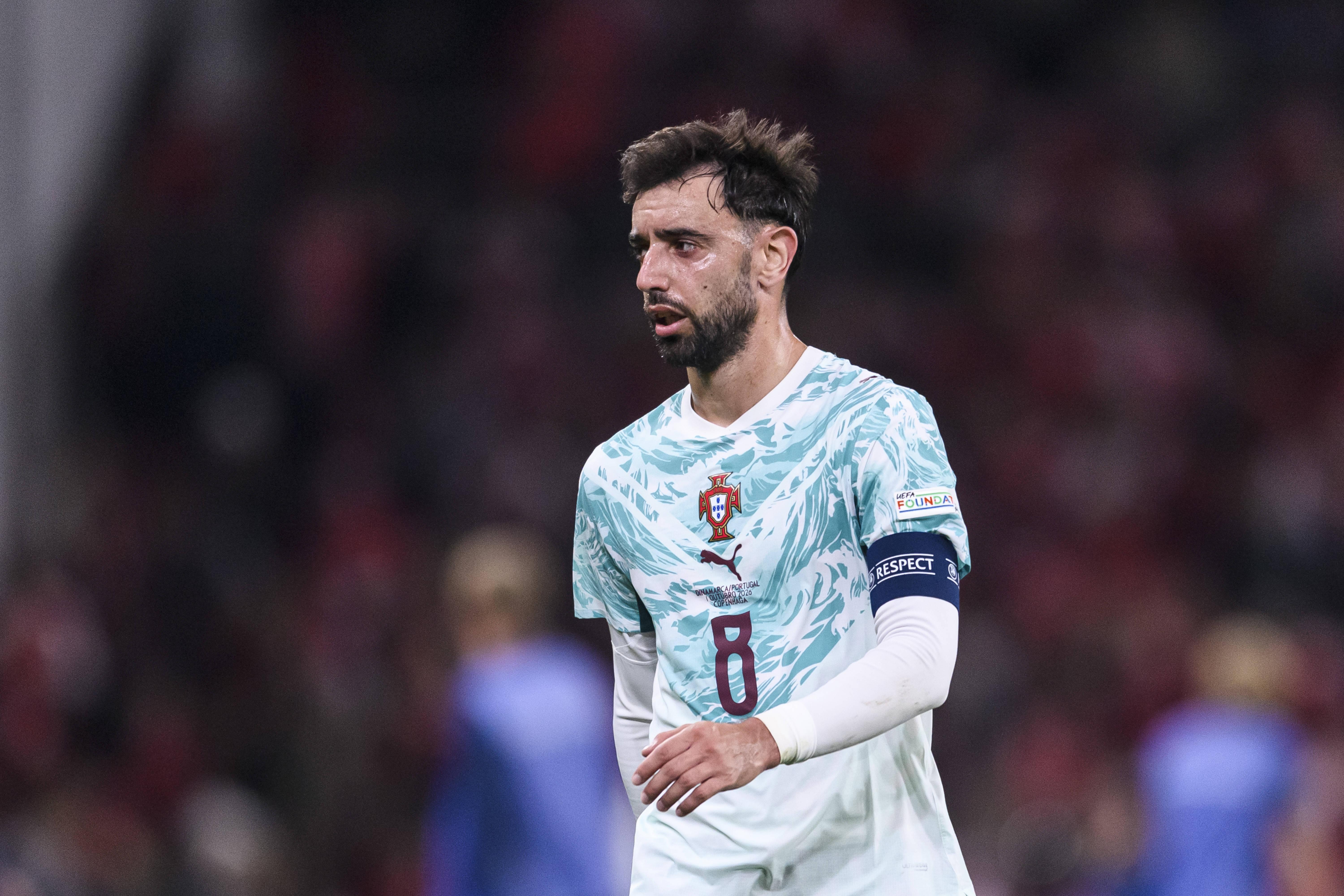 Bruno Fernandes foi o capitão frente à Dinamarca