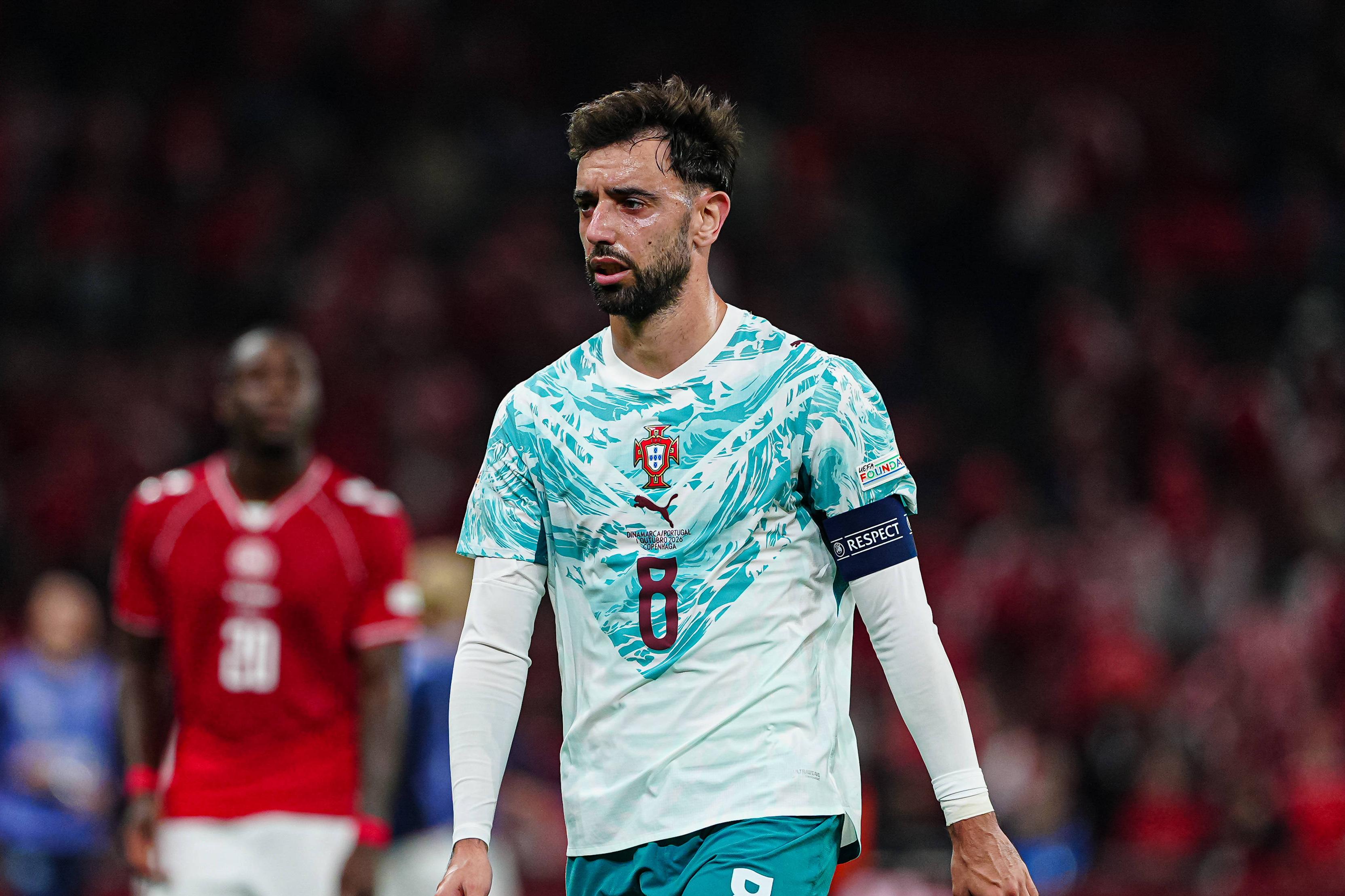 Bruno Fernandes  foi capitão da Seleção Nacional na Dinamarca