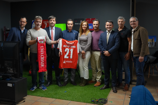 António Salvador, presidente do SC Braga, está no Canadá a celebrar os 40 anos do Arsenal do Minho — Foto: SC Braga
