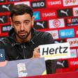 Bruno Fernandes na conferência deste sábado (IMAGO)