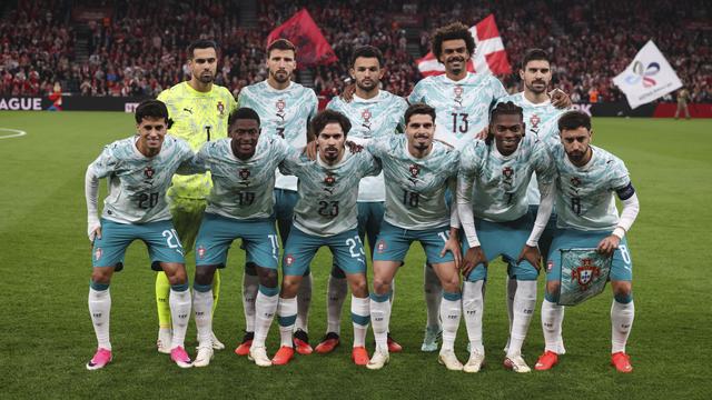 Onze de Portugal na vitória por 4-2 com a Dinamarca (Foto: Paulo Novais/Lusa)