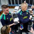 Heimir Hallgrimsson acabou no balneário só com os jornalistas irlandeses