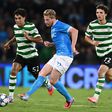 De Bruyne foi protagonista na vitória do Nápoles ao Sporting na Champions