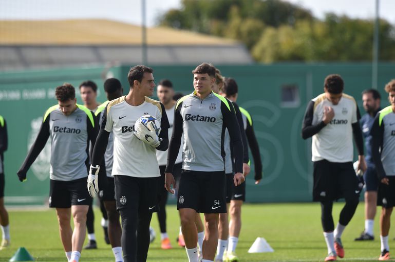 Diego Calai no treino do Sporting - Foto: Miguel Nunes