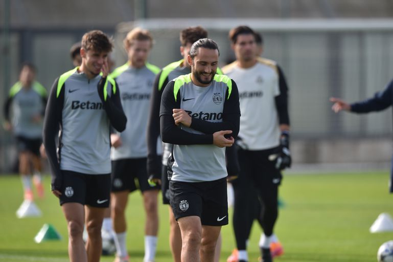 Kochorashvili no treino do Sporting - Foto: Miguel Nunes