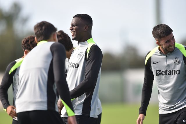 Diomande durante um treino do Sporting - Foto: Miguel Nunes