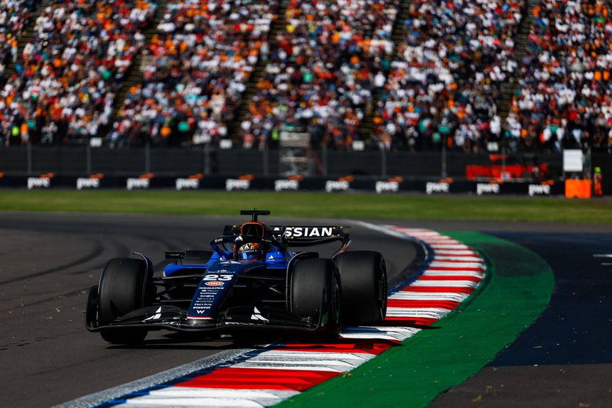 O Williams de Alex Albon no Grande Prémio do México