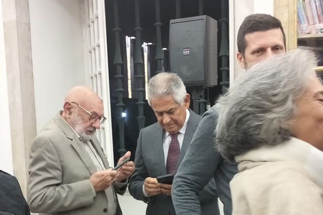 Luís Filipe Vieira na apresentação do livro sobre a vida de António Simões