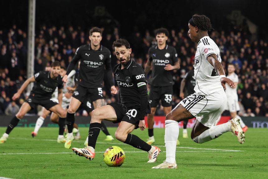 Bernardo Silva, médio do Manchester City, contra o Fulham