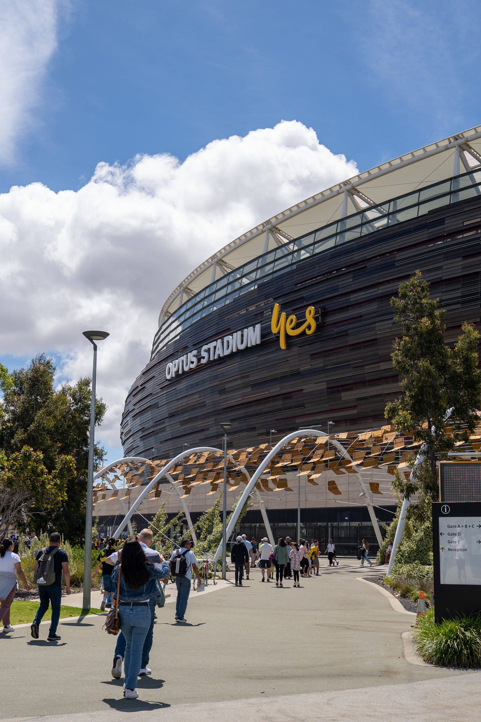 Perth Stadium (Optus Stadium), em Perth, Austrália - Inauguração: 2018; Capacidade: 60.000; Equipas: West Coast Eagles, Fremantle FC - Foto: IMAGO
