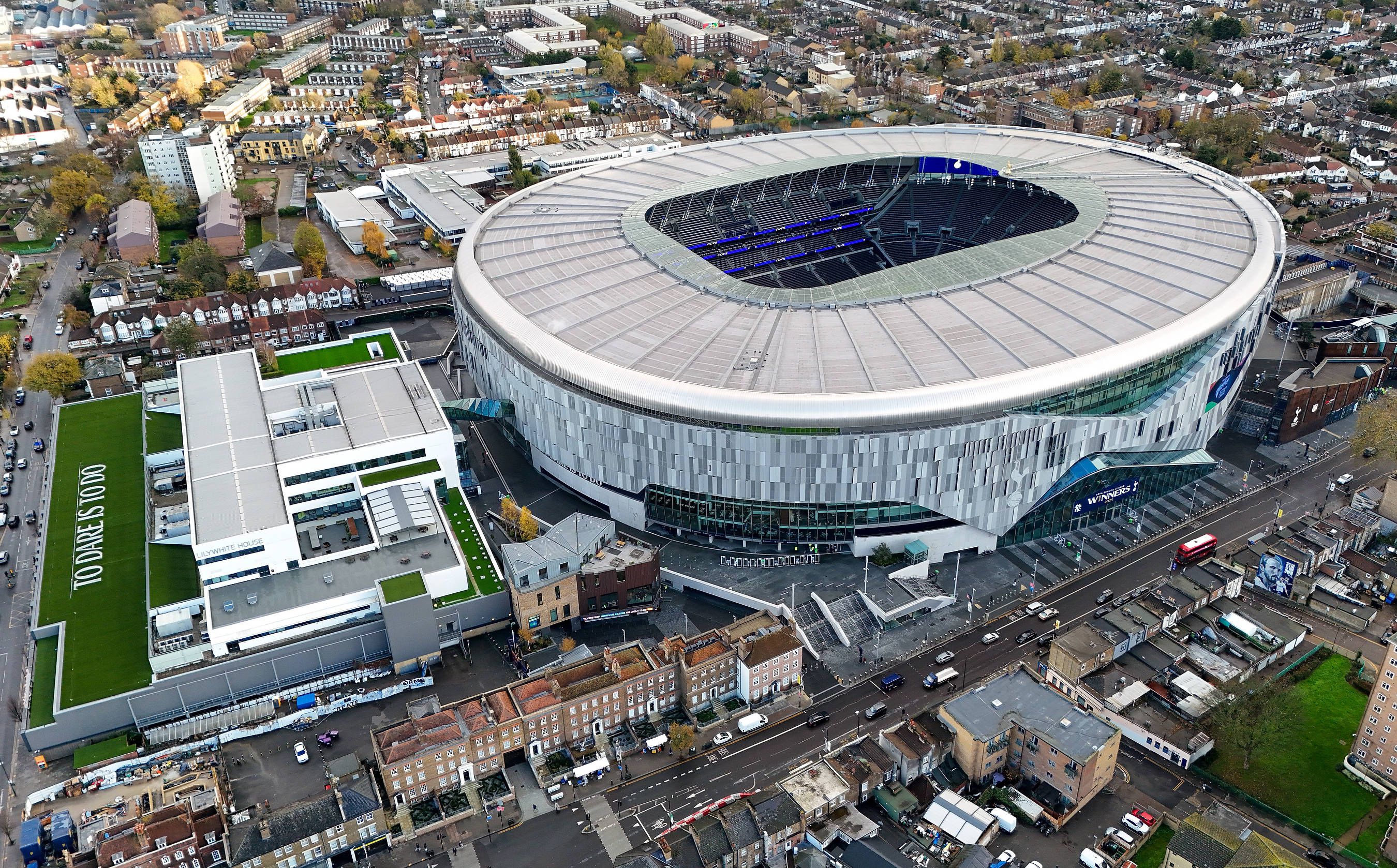 Tottenham Hotspur Stadium, em Londres, Inglaterra - Inauguração: 2019; Capacidade: 62.850; Equipa: Tottenham - Foto: IMAGO