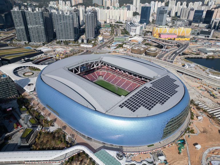Kai Tak Stadium, em Hong Kong - Inauguração: 2024; Capacidade:
50.000; Equipa: Seleção de Hong Kong (futuro) - Foto: IMAGO