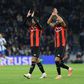 Jogadores do Nice aplaudem os seus adeptos durante jogo com o FC Porto, para a Liga Europa