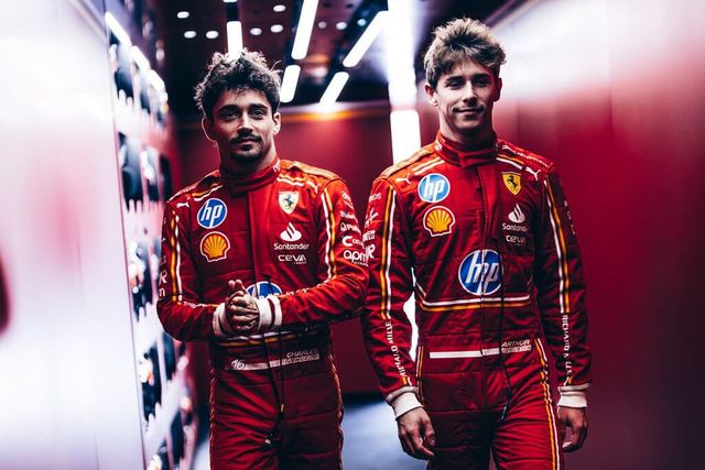 Charles Leclerc e Arthur Leclerc, pilotos da Ferrari - Foto: X CL16__FanpageFr