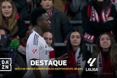 Vinícius não perde a oportunidade para provocar: os três dedos que enervaram San Mamés