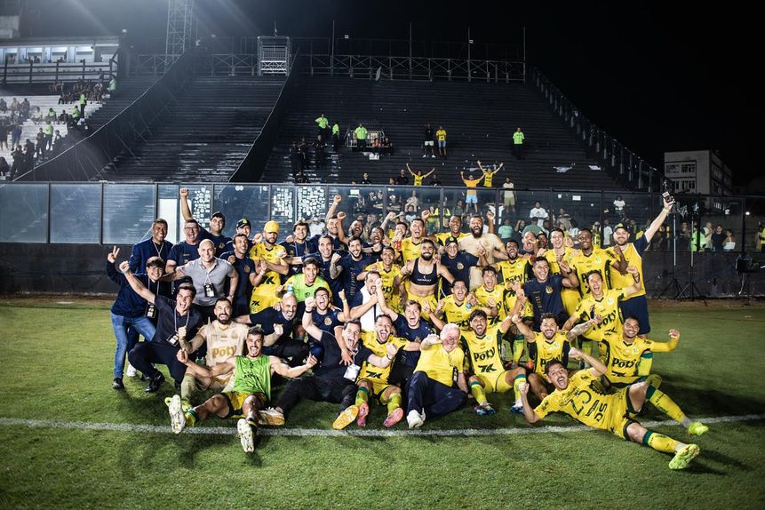 Mirassol celebra qualificação para a Libertadores (Foto: Mirassol/Facebook)