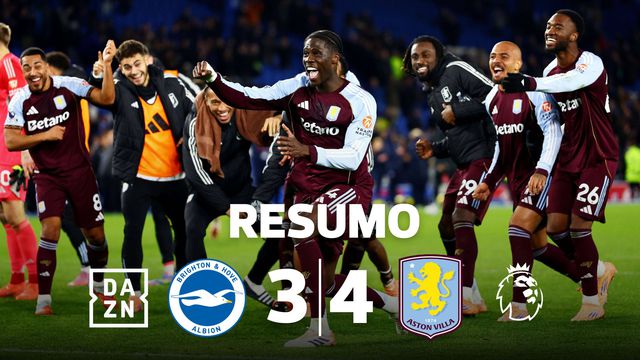 Sete golos, reviravolta e muita emoção depois, Aston Villa mantém-se no pódio