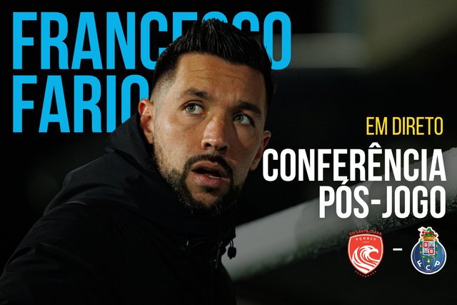 EM DIRETO: siga a reação de Farioli após o Santa Clara-FC Porto