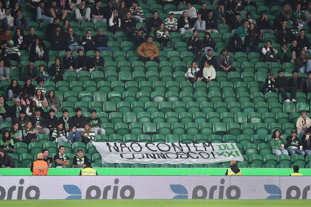 Claques do Sporting já haviam protestado na partida contra o Alverca. Foto: Miguel Nunes