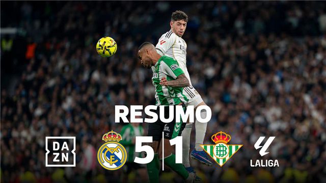 Marcador improvável fecha exibição de mão cheia do Real Madrid