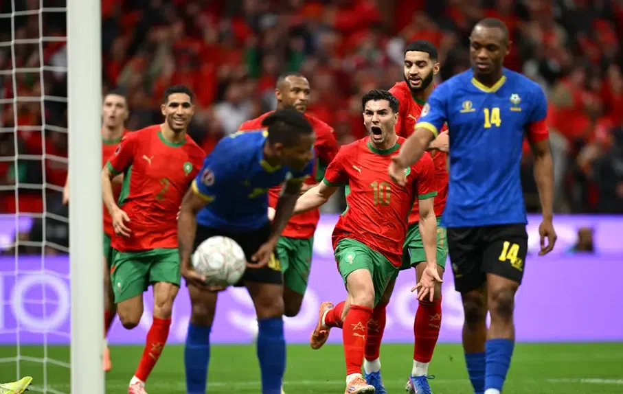 Brahim Díaz marcou o golo que levou Marrocos aos quartos de final - FOTO CAF