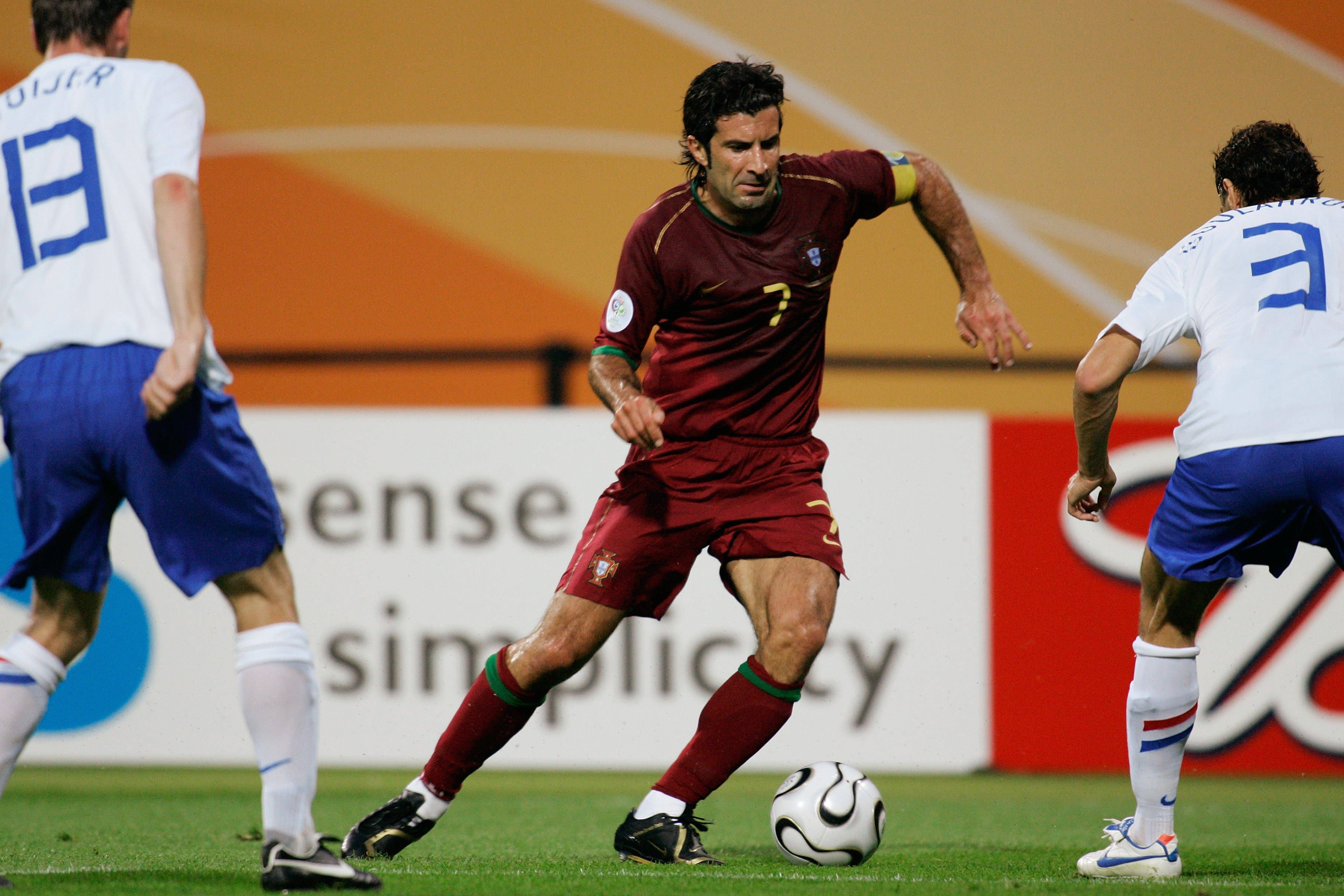 Figo (Portugal) - Deixou a Seleção depois do Euro 2004 e voltou em 2005 para a qualificação para o Mundial 2006, última grande competição por seleções em que participou