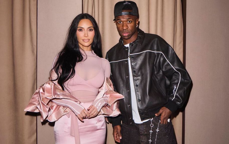 Vinícius Júnior com Kim Kardashian