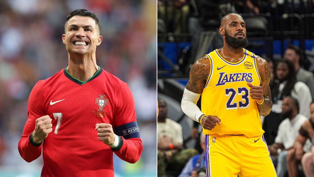 Ronaldo e LeBron James estão no topo das respetivas modalidades