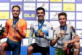 É a primeira vez que conquista o ouro no Europeu em omnium. FOTO FPC/UEC