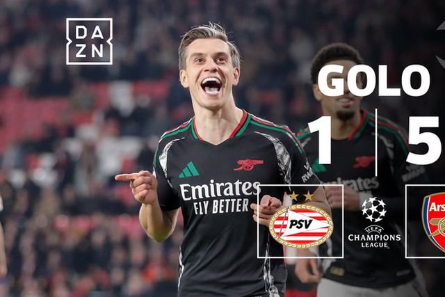 Trossard praticamente resolve a eliminatória frente ao PSV (vídeo)