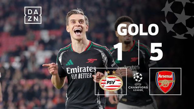 Trossard praticamente resolve a eliminatória frente ao PSV (vídeo)