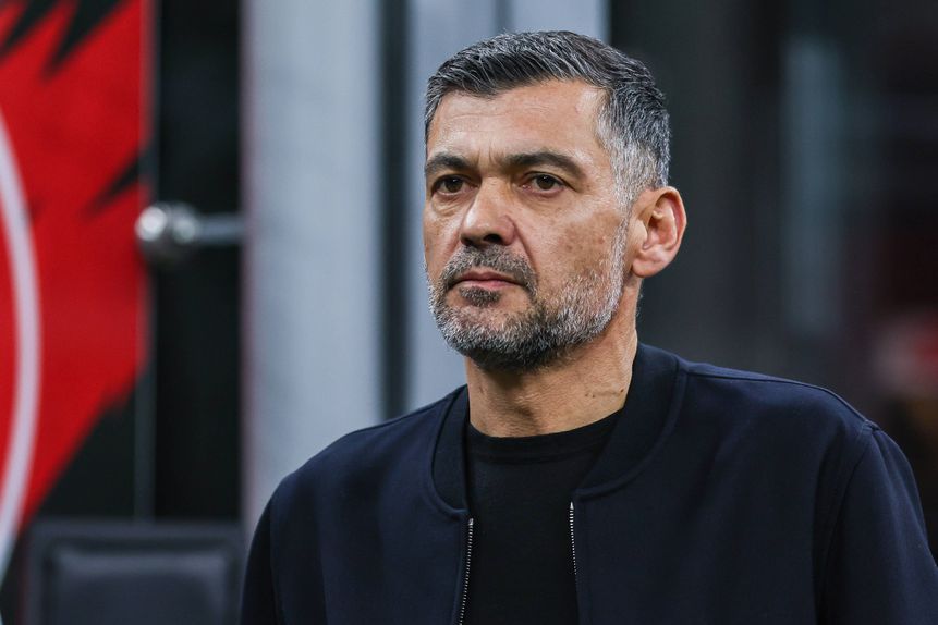 Sérgio Conceição no banco do Milan