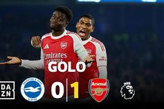 Saka tenta fazer golaço, mas acaba a agradecer o 'frango' do guarda-redes