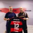 Leonardo Jardim e José Boto na apresentação do treinador português no Flamengo - Foto: Flamengo