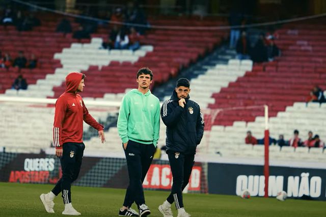 Backstage dos leões na Luz: golos, João Neves e a criança que entrou em campo