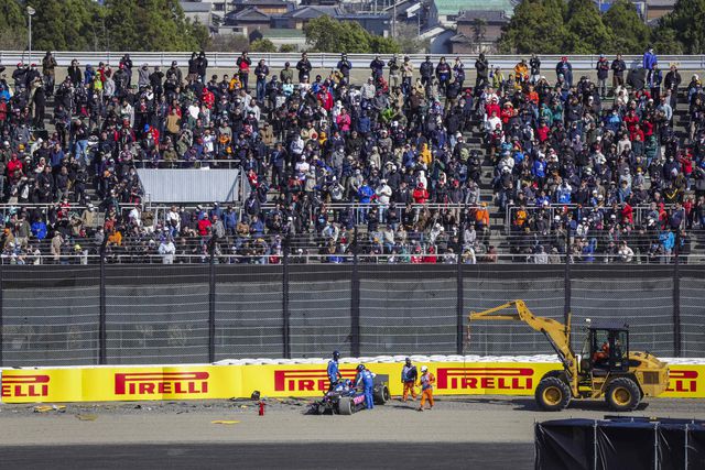 Acidente de Jack Doohan com o Alpine A525 em Suzuka, nos treinos para o GP do Japão