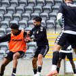 Jogadores do Nacional no treino