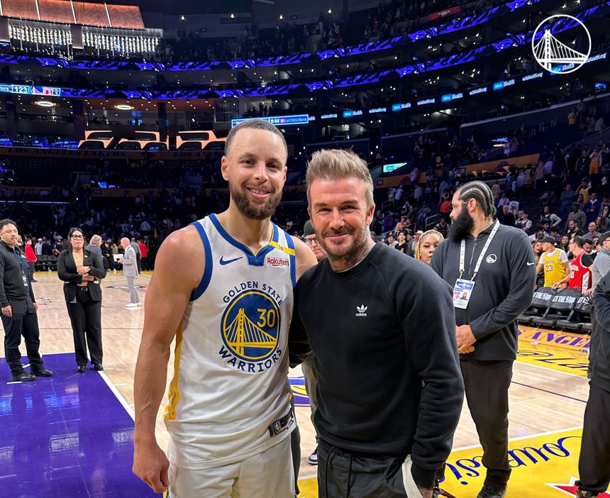 Steph Curry e David Beckham (X/Golden State Warriors)