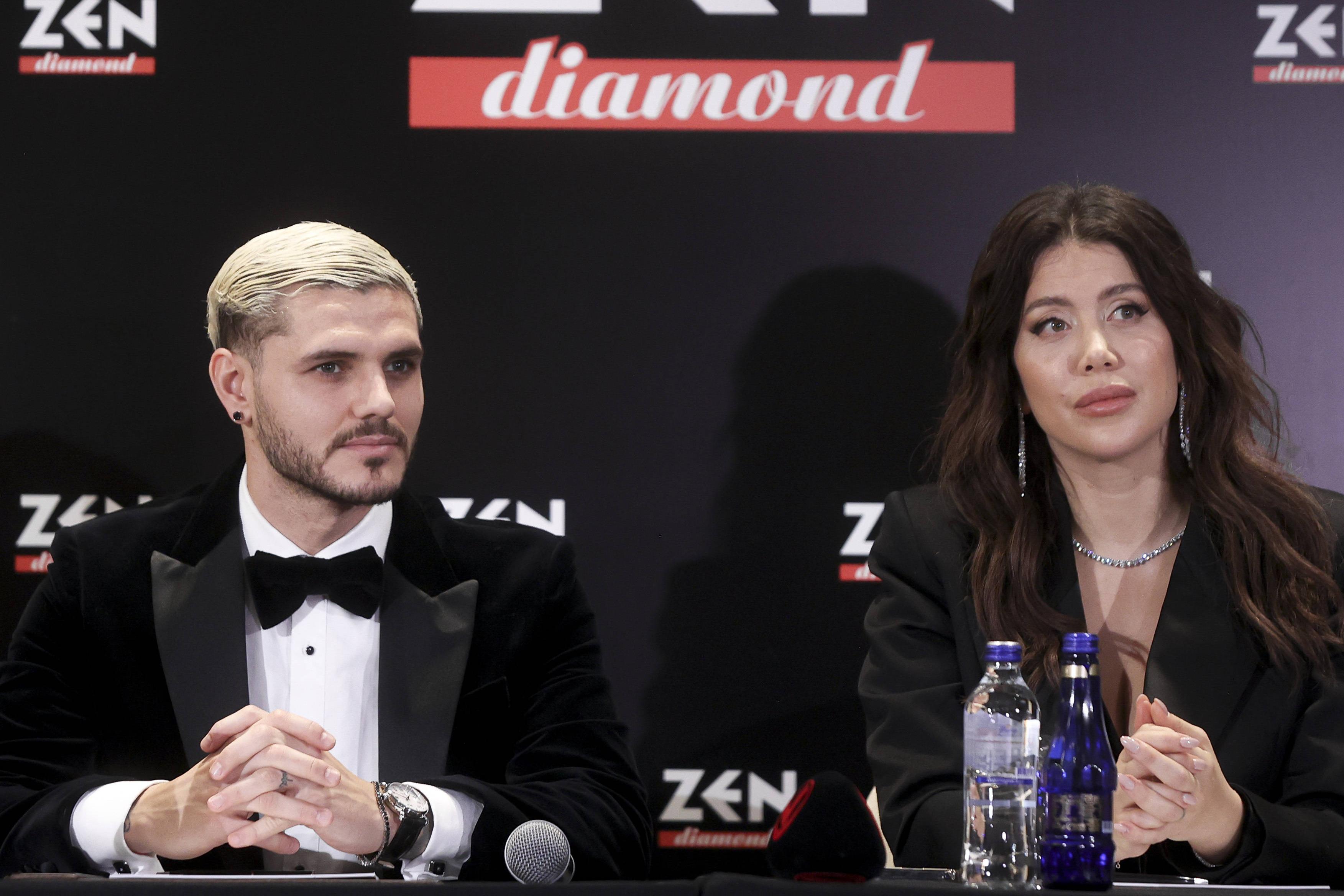 Wanda Nara e Mauro Icardi juntos em 2023 -Foto: IMAGO