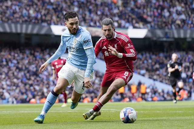 Cherki durante o Manchester City-Liverpool - Foto: IMAGO