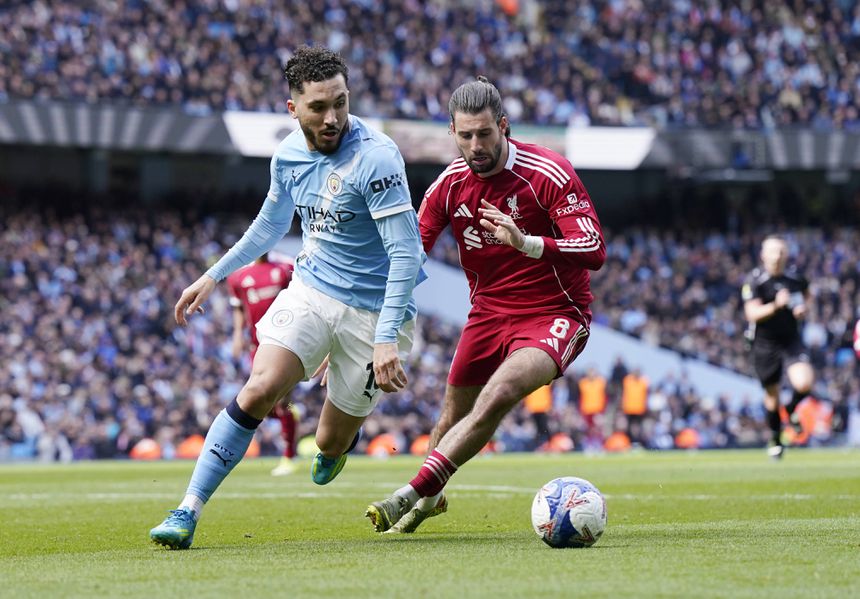 Cherki durante o Manchester City-Liverpool - Foto: IMAGO