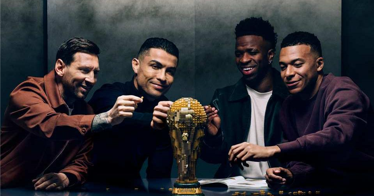 Ronaldo, Messi, Mbappé e Vini não estiveram juntos no vídeo da Lego