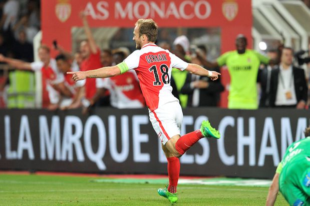 Valère Germain, campeão francês pelo Monaco em 2017
