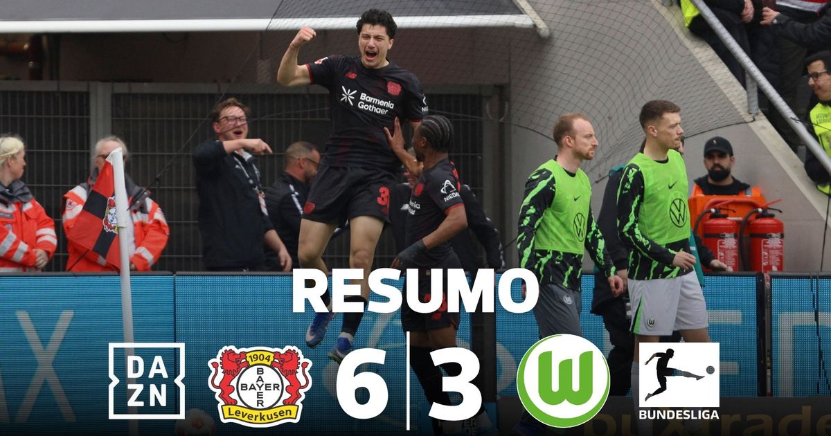 Jogo fantástico em Leverkusen! Nove golos e reviravolta com bis de Grimaldo (resumo)