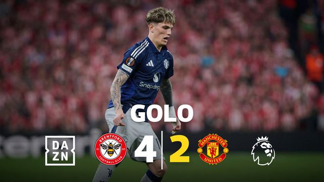 Garnacho planeia tudo, pede a bola, e manda bomba de fora da área